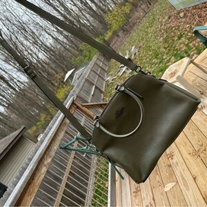 Olive green coach bag